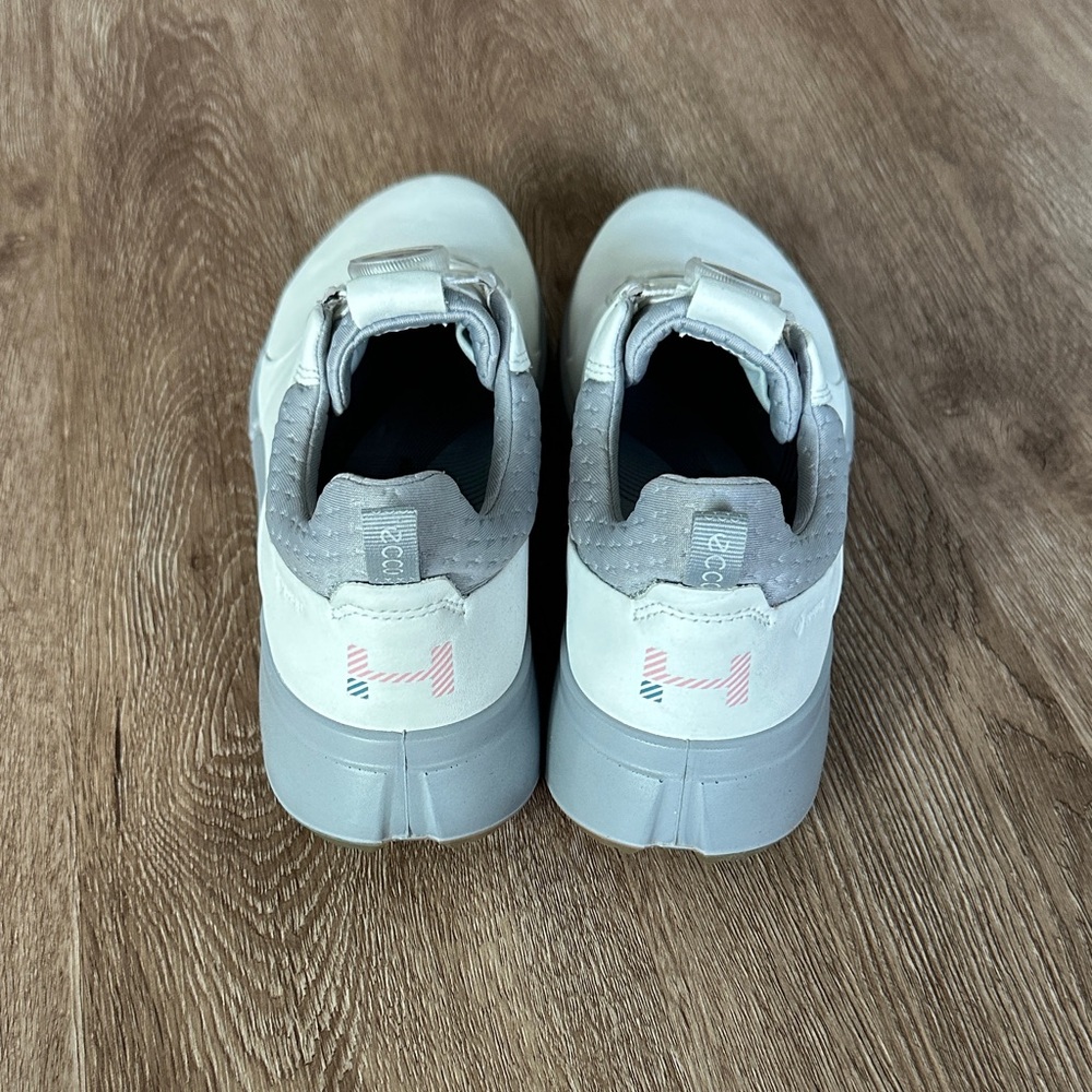 ECCO Women's BIOM H4 Spikeless Golf Shoes White & Grey Size 8-8.5 Waterproof - Picture 5 of 9